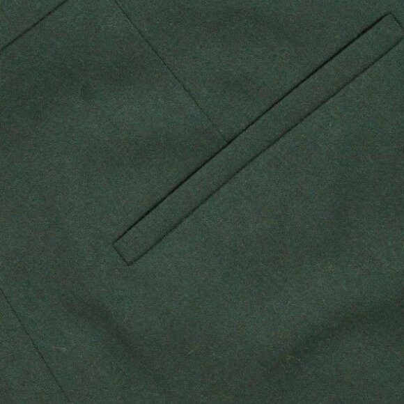 COS forest green pleated wide leg cropped trousers size 6 - Picture 6 of 6